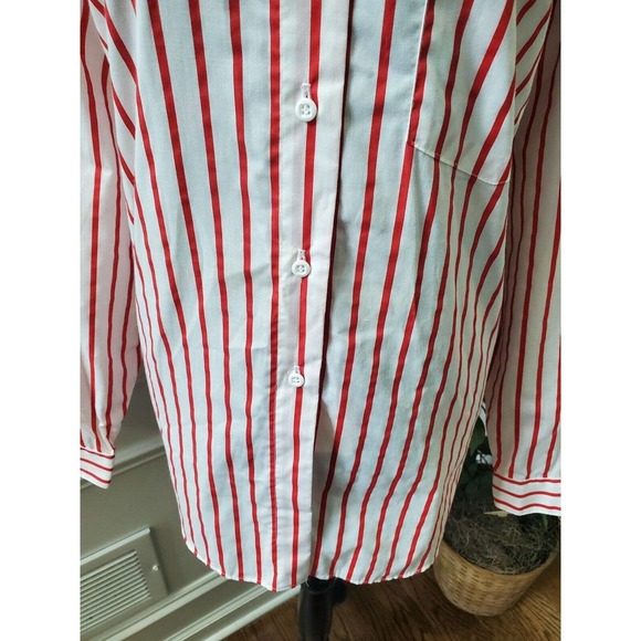 Vintage Dunloggin White Cotton Collared Long Sleeve Buttons Down Shirt Size 26W - Picture 4 of 12